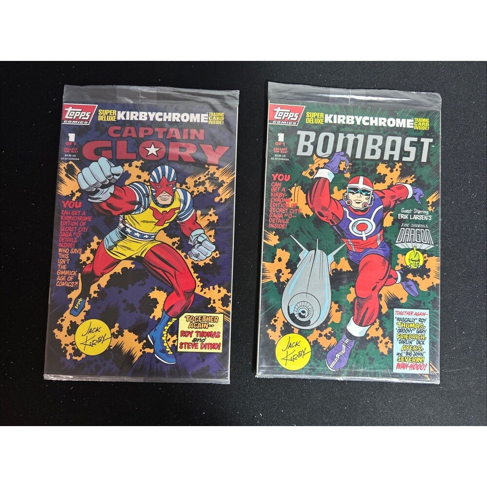 Captain Glory #1 Bombast #1 Jack Kirby Topps Comics 1993 Sealed